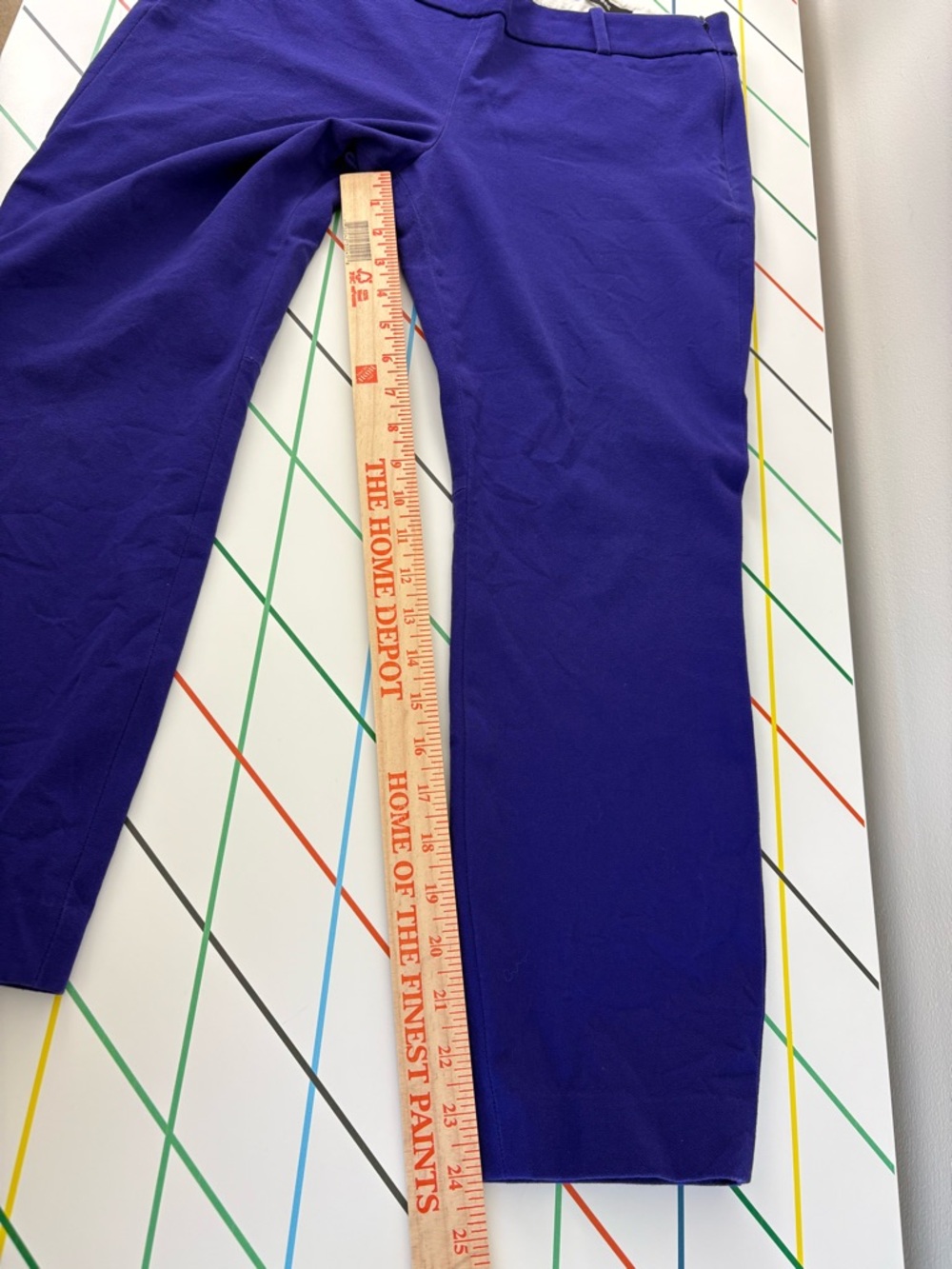 J. Crew Stretch Minnie Pants in Royal Purple size 8 side zip - Picture 6 of 8